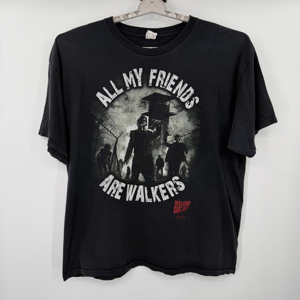 The Walking Dead All My Friends Are‎ Walkers Black Graphic Tee 2XL Alstyle AMC